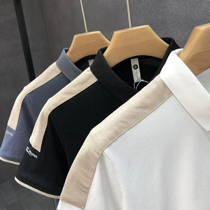 Nueva Camiseta Polo Estampada para Hombre, Camisetas Polo de Algodón Lisas para Hombre, Camisetas Polo Casuales de Manga Corta Bordadas - Product Image 1