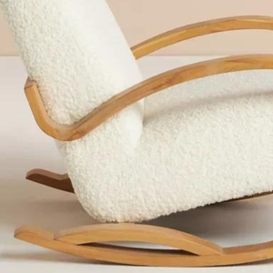 เก้าอี้โยกเดี่ยวสไตล์โมเดิร์น ทำจากไม้สัก สำหรับตกแต่งบ้านและเฟอร์นิเจอร์สวน - Product Image 2