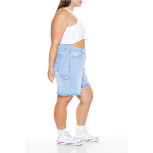 Oferta de Verano: Shorts de Mezclilla para Mujer, Desgastados, con Agujeros, Lavado Azul, Corte Desgastado, Venta al por Mayor de Fábrica - Product Image 2