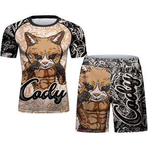 Westampton Martial Arts Men's Snake Print Rash Guard Set Short Sleeve Quick Dry Sport Wear <b>Athletic</b> Training Kit - Product Image 6
