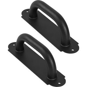 Set di 8 Maniglie Nere Robuste in Metallo per Cancelli Esterni, Verniciate a Polvere, per Porte di Fienili, Giardini, Patii e Recinzioni & 2 I - Product Image 1