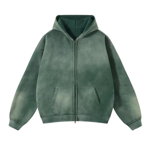 <b>Pink</b> Oversized Zip-Up Hoodie Unisex Casual Fleece <b>Sweatshirt</b> Solid Color Autumn Wear - Product Image 3