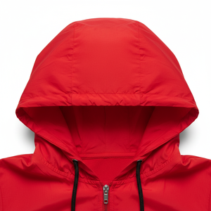 Ensemble de survêtement streetwear coupe-vent deux pièces, nouveau design 2026 personnalisé, avec impression en relief, sweat à capuche zippé et short pour l'automne - Product Image 4