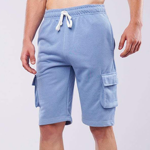 Shorts cargo décontractés pour hommes, été, plage, séchage rapide, imperméables, élastiques, taille mi-haute, respirants, unis, multi-poches, avec cordon de serrage - Product Image 4
