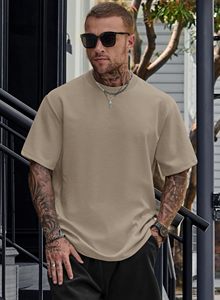Custom <b>Men</b> Oversized Cotton T Shirt Heavyweight <b>Stretch</b> Tee OEM Bulk Wholesale - Product Image 2