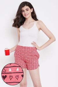 Women's Printed Geometric Pattern Shorts <b>Skirt</b> High Waist <b>Elastic</b> Knitted Cotton Breathable With Pockets Casual Regular Fit - Product Image 4