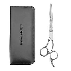 กรรไกรตัดผมสแตนเลสแบบมืออาชีพกรรไกรตัดผมบางพิเศษโลโก้ OEM คมปรับแต่งได้ใส่สบาย - Product Image 1