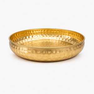 Handmade Brass Decorative Bowl With Hammered Texture For Home Decoration - Product Image 2