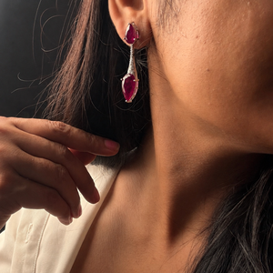 Jiya 18K Gold Plated CZ Drop Earrings for Wedding Engagement - Product Image 1