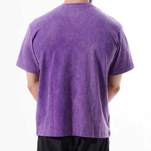 T-shirt Homme OEM/ODM en Coton Lourd 100% Délavé à l'Acide, Anti-Plis, Décontracté, Haute Qualité, Style Urbain Uni, Coupe Oversize - Product Image 3