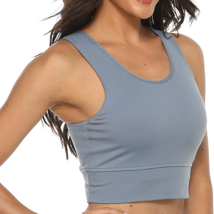 เสื้อชั้นในกีฬาแบบไร้ตะเข็บคุณภาพสูง ดีไซน์เนอร์ออกแบบเอง ผลิตจากไนลอนและสแปนเด็กซ์ เหมาะสำหรับฟิตเนส โยคะ ออกกำลังกาย รองรับแรงกระแทกสูง ทรง Racerback - Product Image 5