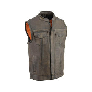 Chaleco de Cuero para Hombre, Diseño Único, Precio al por Mayor, Cómodo, Transpirable, Cálido para Invierno - Product Image 6