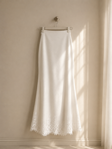 Jupe longue sirène moulante pour femme, ourlet en dentelle cils délicats, taille haute décontractée, respirante, Spandex/Polyester VANESSA - Product Image 6
