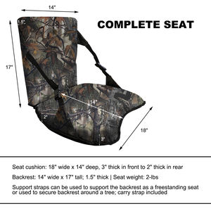 Asiento Plegable para Caza, Acolchado Grueso, Transpirable, Ligero, Camuflaje, Portátil, Impermeable, para Camping - Product Image 3