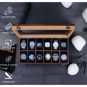 Caja de Madera para Exhibición de Relojes para Minoristas de Relojes, Estuche de Madera con Acabado en Laca Piano de AYAANS - Product Image 6