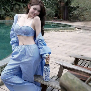 Conjunto de Ropa de Verano de Dos Piezas para Mujer, Tejido de Algodón, Casual, Cómodo, Ajustado, Ecológico, Lavable y Personalizable - Product Image 5