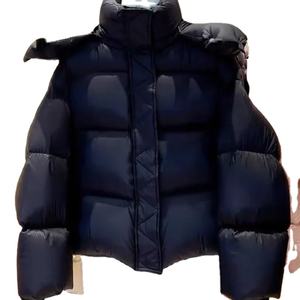 <b>Women's</b> Petite Hooded Puffer <b>Jacket</b> Warm <b>Black</b> Color Cropped Hooded <b>Jacket</b> Winter - Product Image 1