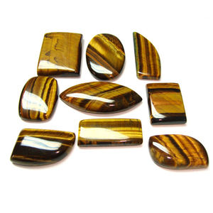 Pierres précieuses cabochons œil de tigre uniques de qualité supérieure, en vrac, de Jaipur, coupées à la main par des artisans naturels - Product Image 3