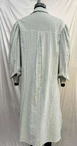 Vestidos Casuales Cómodos para el Día a Día, Vestido Midi de Verano hasta la Rodilla, de Algodón Seersucker con Estampado a Cuadros, para Mujer - Product Image 4