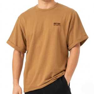 Camiseta Moderna de Estilo Urbano para Hombre, Vintage, Lavada, Corte Cuadrado, Algodón Grueso, Estilo Urbano Informal, Manga Corta, Top de Moda Urbana - Product Image 3