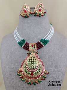 Parure de bijoux vintage géométrique en cuivre plaqué cuivre antique avec pampilles en cristal et perles d'imitation pour femme, idéale pour mariage - Product Image 6