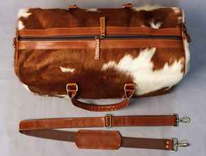 Bolsa de Viaje de Cuero Vacuno Genuino, Ligera y Portátil, Estilo Vintage, con Cierre, Gran Capacidad, Unisex - Product Image 2