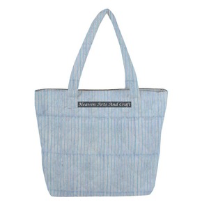 Meilleurs sacs matelassés à bandoulière en toile de coton pour femmes, fourre-tout imprimé bloc à la main, sacs matelassés pour l'épicerie, vêtements de fête pour les filles - Product Image 1