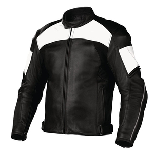 Blouson de moto en cuir unisexe grande taille entièrement personnalisable, respirant, léger, imperméable, anti-UV, en cuir véritable - Product Image 1
