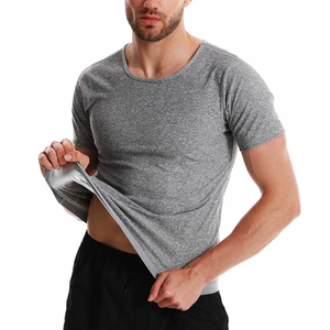 Men's Gray Short Sleeve Quick Dry Rash Guard Shirt Compression Top for <b>Surf</b> Diving BJJ MMA Gym Wear - Product Image 4