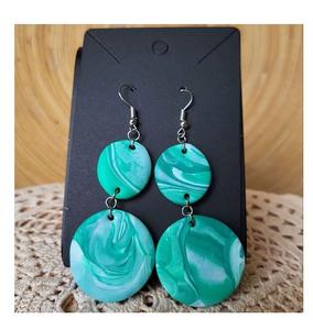 Boucles d'oreilles en résine tendance pour femmes, bijoux artisanaux, accessoires de mode pour filles ou femmes - Product Image 1