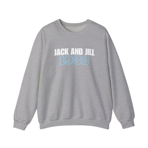 Sweat-shirt à col rond gris chiné blanc et bleu, pull à motif brodé, manches longues, en polaire, décontracté, unisexe, vêtements de mode - Product Image 2