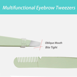 MAHFOOZ INSTRUMENTS High Quality Customized Stainless Steel Handmade Durable Eyebrow Comb Tweezers Slanted Tip <b>Makeup</b> <b>Tools</b> - Product Image 3