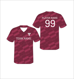 Maillot de baseball personnalisé à col en V, manches courtes, sublimé, en polyester anti-humidité, nom de l'équipe imprimé, toutes saisons, unisexe - Product Image 4