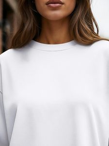 Camiseta Casual de Manga Larga para Mujer, Ligera, Transpirable, Mezcla de Algodón, con Logotipo Personalizado Impreso, Lisa - Product Image 2