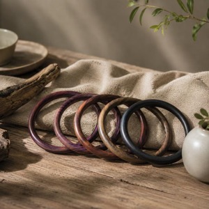 Classic Moon Round Shape Round Unisex Anniversary <b>Bangles</b> with Insert Natural <b>Wood</b> Handmade <b>Wood</b> Luxury Organic - Product Image 1