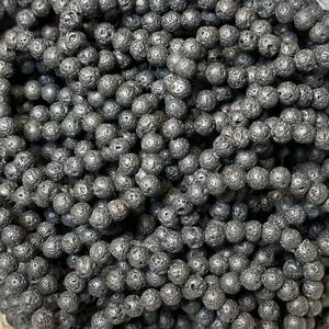 Natural <b>Stone</b> Beaded <b>Bracelet</b> Lava Rock Ball Minimalist Everyday Wear Unisex Jewelry - Product Image 6