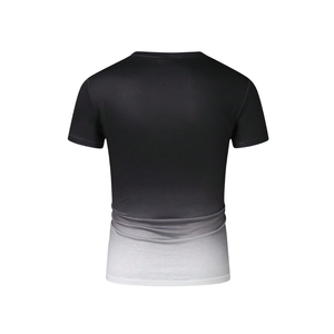T-shirt pour homme à col rond, manches courtes, effet ombré, coupe classique, vêtements de sport décontractés, 220g, impression numérique, léger, confortable, été - Product Image 2