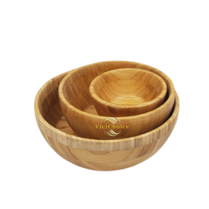 Bols en bambou naturel ronds, écologiques, compatibles micro-ondes, réutilisables, pour riz, gâteaux et fêtes - Product Image 2