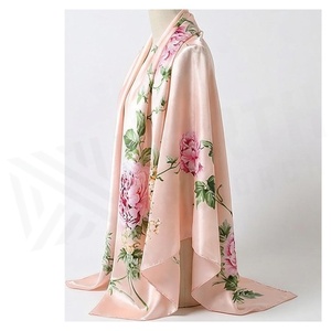 NORTH APPROACH Women's Square Silk Scarf Floral Print Elegant Multi-Functional Fashion Accessory All Seasons - Product Image 3