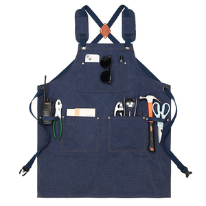 HARAZ International Polyamide Unisex <b>Work</b> Coverall Multi-Pocket <b>Waterproof</b> Dust-Proof Heavy-Duty Adjustable Carpenter Apron - Product Image 2