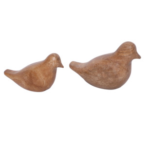 Juego de Esculturas de Aves de Madera Hechas a Mano - Decoración para el Hogar de Madera de Mango Natural - Calidad Premium (Pedido Mínimo de 50 Piezas) - Product Image 2