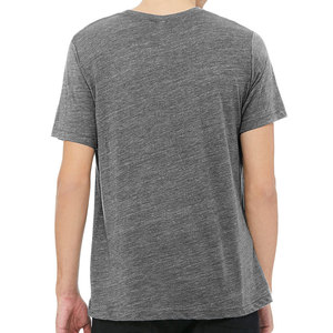 เสื้อยืดแขนสั้นผ้าโพลีคอตตอนสำหรับทุกเพศ สีเทาเข้ม เสื้อยืดผู้ชาย - Product Image 6