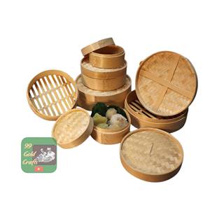 Factory Price Natural Bamboo <b>Steamer</b> BPA Free Chemical Free for Healthy Steam Cooking USA Kitchenware Wholesale Bulk Price - Product Image 1