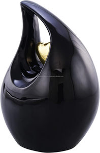 Urnes de crémation pour adultes pour cendres humaines Urnes décoratives pour cendres humaines Femme et homme Noir Or - Product Image 3