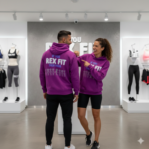 Sudadera con Capucha Morada Unisex con Estampado Rex Fit, Corte Regular, Algodón French Terry, Ropa Casual Urbana, Sudadera para Otoño - Product Image 4
