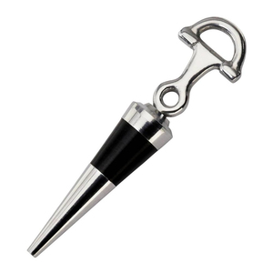 Tapón de Botella de Vino de Aleación de Zinc Premium con Forma de Bocado de Caballo, Reutilizable, Metálico, Conservador de Bebidas con Sello de Silicona Hermético - Product Image 1