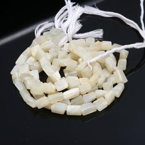 Cuentas lisas de piedra lunar blanca, cuentas de piedra lunar natural para la elaboración de joyería hecha a mano, collares y pendientes. - Product Image 4