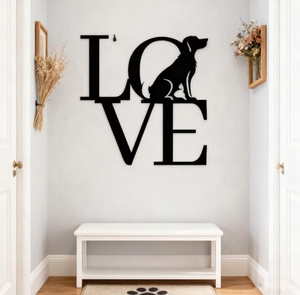 Dashing for Dog Metal <b>Wall</b> Art Black Minimalist Home Decoration Handmade Powder Coated Modern Design Small Circular - Product Image 2
