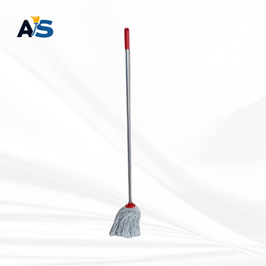 A&S Serpillère industrielle et commerciale robuste réutilisable en coton multi-couches de 250 grammes avec tête de serpillère à douille et système d'essorage - Product Image 2