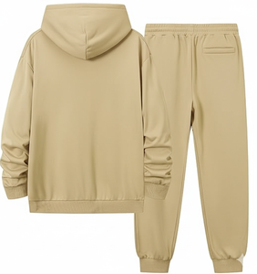 Conjunto Deportivo Informal con Capucha para Hombre, con Logotipo Personalizado, 2 Piezas, 100% Algodón, Felpa Ecológica, Secado Rápido y Transpirable - Product Image 5